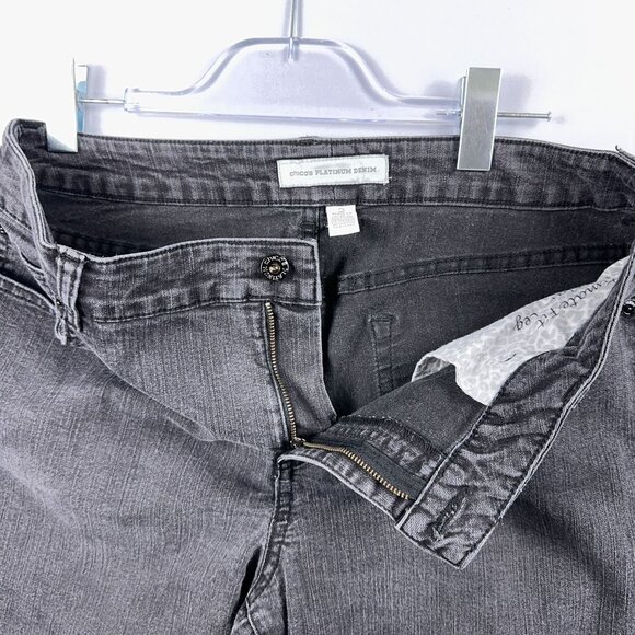 Chico's Platinum Denim Bootcut Jeans Womens Size 2 Regular Mid Rise Black - Picture 5 of 12